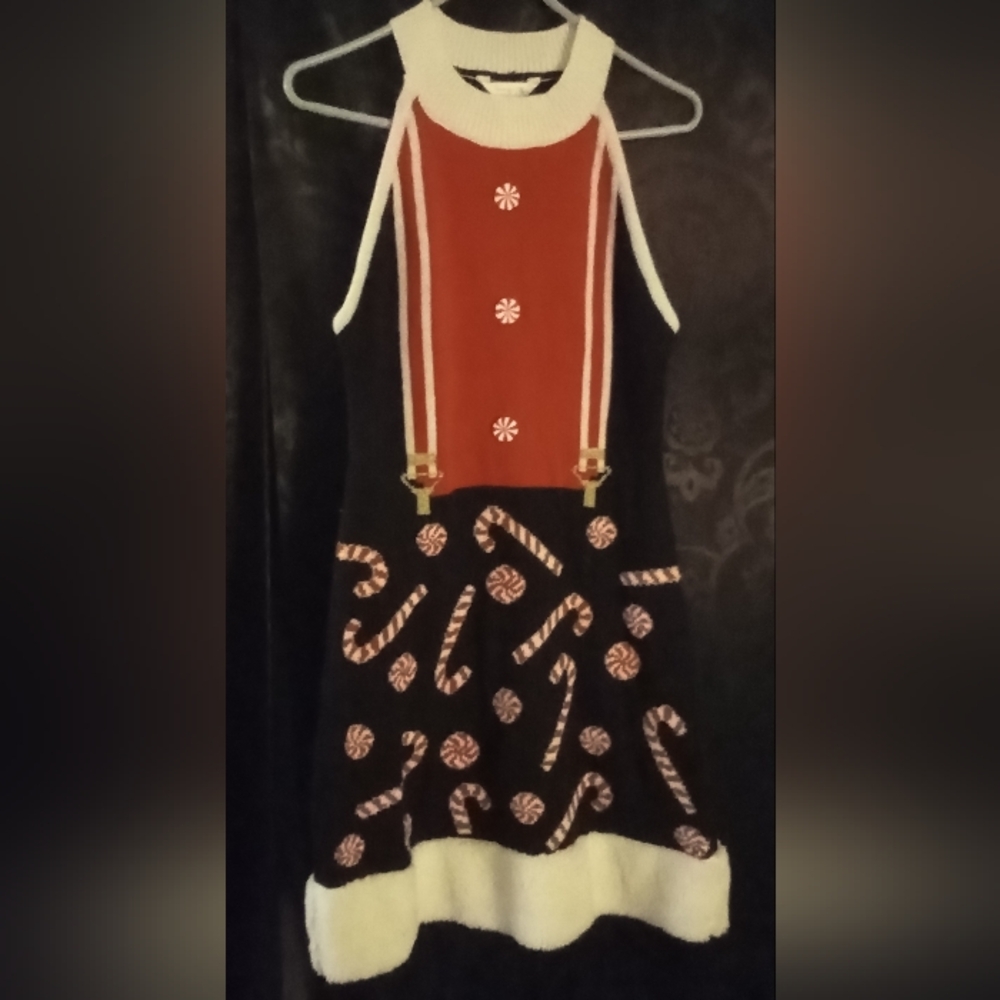 No Boundaries Red and Black Candy Cane Kids Costume